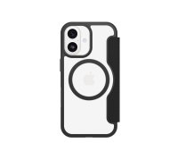 OtterBox React Folio MagSafe Series pour Apple iPhone 17, noir Crystal, transparente/noir