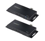 StarTech.com Kit Extender HDMI Fibre Optique - 4K60Hz jusqu'à 1km (Monomode) ou 300m (Multimode) Fibre optique LC, HDR, HDCP, Audio 3.5mm/RS232/Extender IR - Prolongateur/Extension HDMI - Kit Émetteur et Récepteur