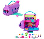 Polly Pocket Kitty Airways Playset with 2 Micro Dolls and Pet, Airplane Travel Toy with Accessories