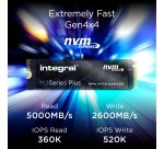 Integral INSSD500GM280NM3P disque SSD 500 Go M.2 PCI Express 4.0 NVMe TLC