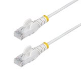 StarTech.com Câble Ethernet CAT6 Blanc Fin de 5m, Sans Accroc, 100W PoE, UTP, LSZH, Fil de Cuivre Pur 28AWG, Cordon Patch Réseau RJ45 avec Serre-Câble, Contrôlé Fluke