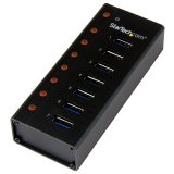 StarTech.com 7-Port USB 3.0 Hub - Desktop or Wall-Mountable Metal Enclosure