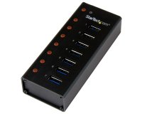 StarTech.com Concentrador USB 3.0 de 7 Puertos con Caja de Metal - 5Gbps - Hub de Sobremesa o Montaje en Pared