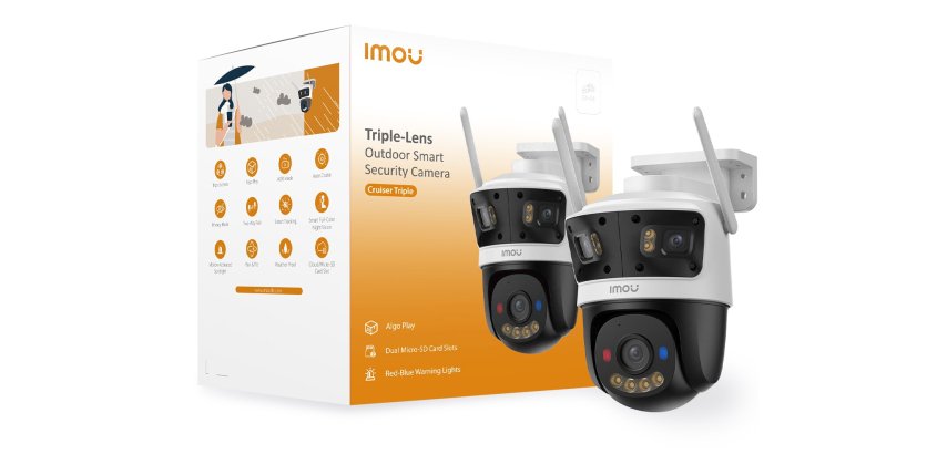 Imou Cruiser Triple Torretta Telecamera di sicurezza IP Esterno 2880 x 1620 Pixel Soffitto/muro