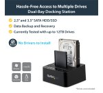 StarTech.com Dual Bay Hard Drive Duplicator, Standalone USB 3.0 (5 Gbps) / eSATA to 2.5/3.5" SATA III HDD/SSD Cloner/Copier, Hard Drive Docking Station, Hard Disk Cloner