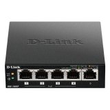 D-Link DGS-1005P/E commutateur réseau Non-géré Gigabit Ethernet (10/100/1000) Connexion Ethernet, supportant l'alimentation via ce port (PoE) Noir
