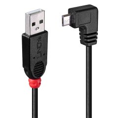 Lindy Câble USB 2.0 type A / micro-B coudé, 0.5m
