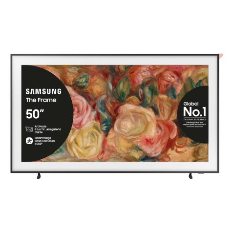Samsung TV QLED 4K 50” QE50LS03DAUXZT Smart TV Wi-Fi Black 2024, Matte Display, Processore Quantum 4K, Modern Frame Design, OTS Lite