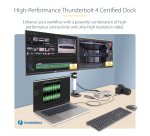 StarTech.com Universal USB4 & Thunderbolt 4 Docking Station, Quad Display on Windows, Dual Display on MacBook, HDMI DP Dock with 100W Laptop Charging