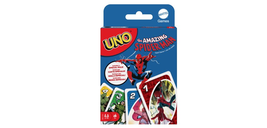Mattel Games UNO The Amazing Spider-Man Card Game for Kids, Adults & Family Night Inspired by Marvel Comic Book Series