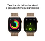 Apple Watch Series 11 GPS + Cellular 42mm Cassa Titanio Oro con Loop in maglia Milanese Oro