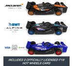 Hot Wheels Racing Formula 1 Sprint Race Circuit Track Set with 3 Die-Cast Toy Cars in 1:64 Scale