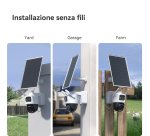 Imou AOV Dual KIT Telecamera da esterno, motorizzata, 4G e Wi-Fi a batteria ricaricabile con doppia ottica, risoluzione 5MP + 5MP, sirena integrata e faretti, deterrenza attiva con luci rosse e blu, rilevamento movimento/umano, visione notturna a colori,