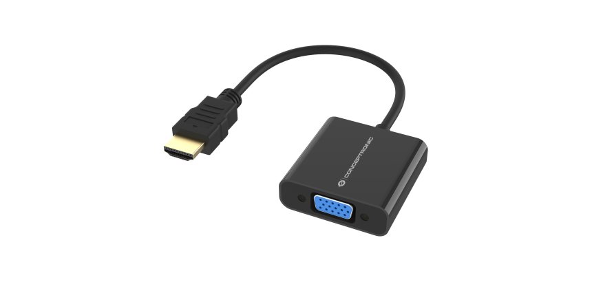 Conceptronic ABBY20B cavo e adattatore video 0,25 m HDMI tipo A (Standard) VGA (D-Sub) Nero