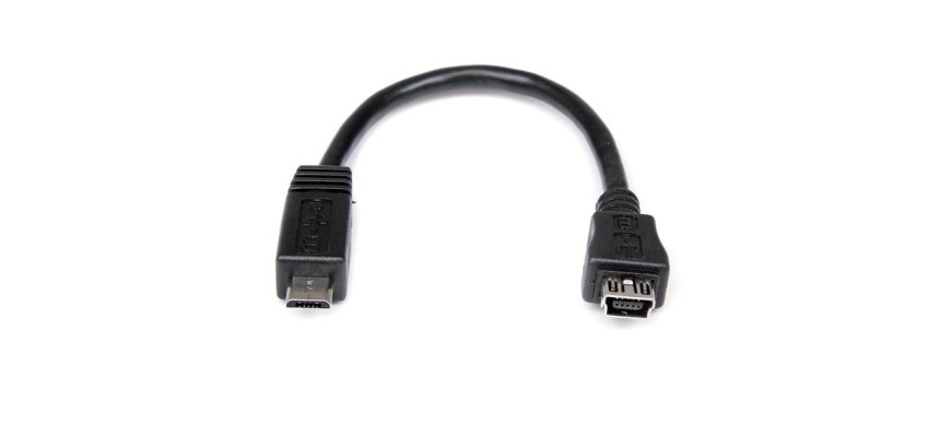 StarTech.com 6in Micro USB to Mini USB Adapter Cable M/F