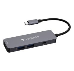 Verbatim USB-C Essentials Multiport Hub 4 ports: HDMI, USB-C PD, USB-A 3.2 Gen 1, USB-A