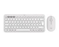 Logitech 920-012210 clavier Souris incluse Universel RF sans fil + Bluetooth AZERTY Français Blanc