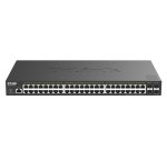 D-Link DGS-1250-52XP Géré L2+/L3 Gigabit Ethernet (10/100/1000) Connexion Ethernet, supportant l'alimentation via ce port (PoE) Bureau Noir