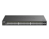 D-Link DGS-1250-52XP Géré L2+/L3 Gigabit Ethernet (10/100/1000) Connexion Ethernet, supportant l'alimentation via ce port (PoE) Bureau Noir