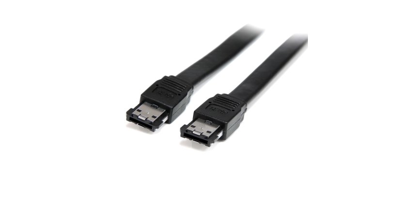Cable de 1,8m eSATA Externo Blindado - Macho a Macho, 1,8 m, eSATA, eSATA, eSATA, Macho/Macho, Negro