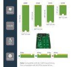 StarTech.com M.2 SATA SSD to 2.5in SATA Adapter, M.2 NGFF to SATA Converter, Open-Frame Bracket, 7mm High, M2 Hard Drive Adapter - Not Compatible with NVMe - TAA