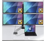 StarTech.com QUAD-USB-HDMI-ADAPT station d'accueil Avec fil USB 3.2 Gen 1 (3.1 Gen 1) Type-C Gris