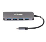 D-Link DUB-2340 hub de interfaz USB Tipo C 5000 Mbit/s Gris