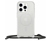 OtterBox React Series Necklace MagSafe pour iPhone 15 Pro, Stardust (Clear Glitter)