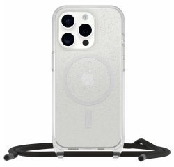 OtterBox React Series Necklace MagSafe pour iPhone 15 Pro, Stardust (Clear Glitter)