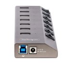 StarTech.com 7 Port Self-Powered USB C Hub with Individual On/Off Switches, USB 3.0 (5Gbps) Expansion Hub with Power Supply, Desktop Laptop USB-C to USB-A Splitter