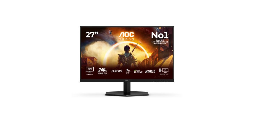 AOC G4 Q27G42ZE écran plat de PC 68,6 cm (27") 2560 x 1440 pixels Quad HD LCD Noir, Rouge