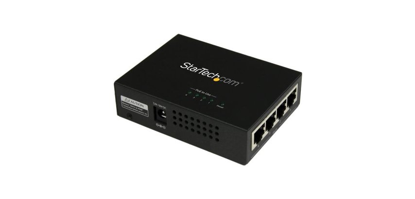 StarTech.com Injecteur PoE+ à 4 ports Gigabit - Midspan Power over Ethernet - 802.3at/af