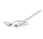 StarTech.com 1m USB-Mehrfachladekabel - USB auf Micro-USB oder USB-C oder Lightning für iPhone / iPad / iPod / Android - Apple MFi-zertifiziert - 3-in-1-USB-Ladegerät - Geflochten