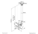 Neomounts FPMA-C100WHITE Support de plafond pour écran de 10-30" - h79-129 cm