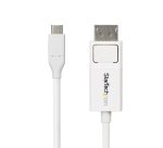 StarTech.com 2m USB-C naar DisplayPort 1.2-kabel, bidirectioneel, 4K 60Hz, witte video-adapterkabel voor Apple MacBook Pro / Air M1 / M2 / M3 / M4, Mac Mini / Studio, Thunderbolt-compatibel