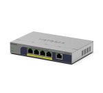 NETGEAR GS105PP Non-géré Gigabit Ethernet (10/100/1000) Connexion Ethernet, supportant l'alimentation via ce port (PoE) Montage sur le bureau ou sur le mur Gris