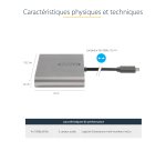StarTech.com Adaptateur USB C vers Quad HDMI, Convertisseur de Moniteur USB-C vers 4x HDMI pour Windows (pas de support pour macOS/ChromeOS/Linux) - TAA
