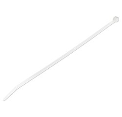 StarTech.com Colliers de Serrage 25 cm Blancs - Largeur 4 mm - Diam. faisceau 68 mm - Résistance traction 22 kg - Fermeture glissière autobloquante nylon avec pointe incurvée - 94V-2/UL -1000 pcs