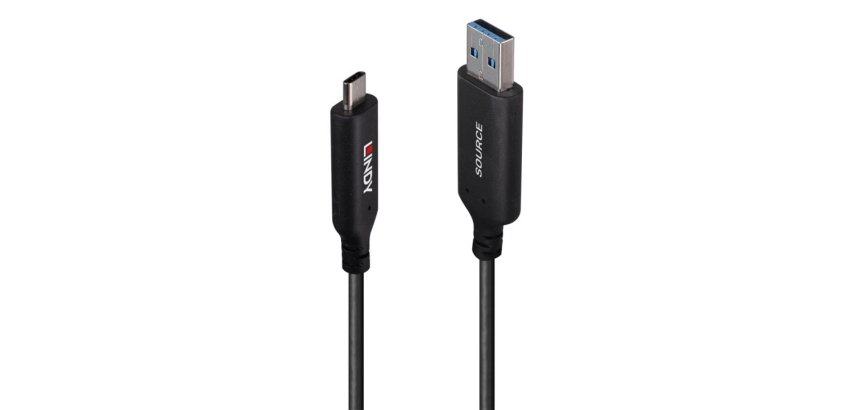 Lindy Câble hybride USB 3.2 5Gbit/s Type A vers C 10 m