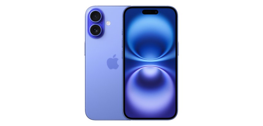 Apple iPhone 16 15,5 cm (6.1") SIM doble iOS 18 5G USB Tipo C 128 GB Azul