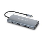 Conceptronic DONN06G 10-in-1 USB 3.2 Gen 1 Docking Station, HDMI, 100W USB PD, USB-C 5Gbps x 2, USB-A 5Gbps x 3, SD, TF/MicroSD, GbE