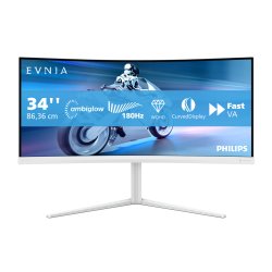 Philips 34M2C5501A/00 écran plat de PC 86,4 cm (34") 3440 x 1440 pixels Wide Quad HD LCD Blanc