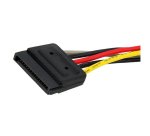 StarTech.com Cable Adaptador Bifurcador Divisor Splitter de Alimentación SATA de 0,15m - 2x Hembra