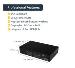 StarTech.com 4 Port USB DisplayPort KVM Switch with Audio - TAA