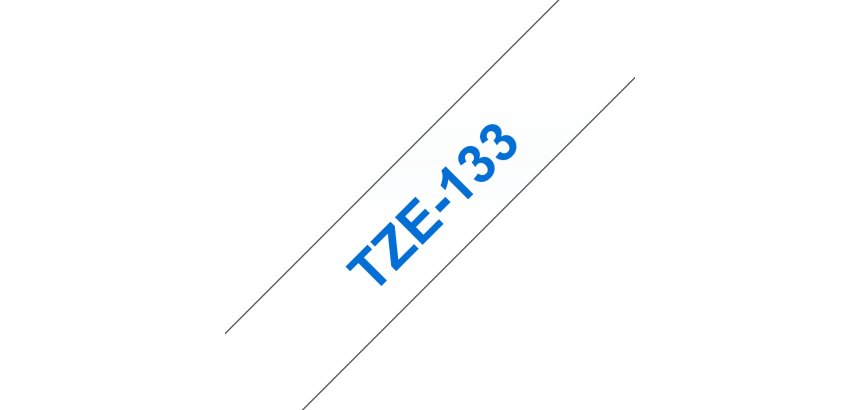 Brother TZE-133 nastro per etichettatrice Blu su trasparente