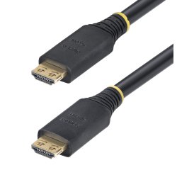 StarTech.com Câble HDMI Haute Vitesse de 15 m avec Connecteurs à Verrouillage, 4K 60 Hz/1440p 144 Hz, HDR10/HDCP 2.2/ARC, 18 Gbps, Câble UHD HDMI pour Téléviseur/Moniteur/Écran, Gaine TPE