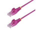 StarTech.com Câble Ethernet CAT6 Rose Fin de 3m, Sans Accroc, 100W PoE, UTP, LSZH, Fil de Cuivre Pur 28AWG, Cordon Patch Réseau RJ45 avec Serre-Câble, Contrôlé Fluke