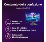 Lenovo LOQ 27-10 - Monitor Gaming 27" IPS Flat FHD 1920x1080 0 200Hz 0.5ms - AMD FreeSync Premium + VESA AdaptiveSync 2xHDMI 2.1 + 1xDP 1.4 - Stand Tilt Cavo DP incluso