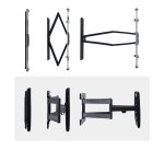 StarTech.com Support Mural Articulé Ultra Fin pour Téléviseurs à Écran Plat Jusqu'à 65" et 45kg, VESA 600x400, Conforme TAA, Profil Bas