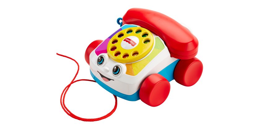 Fisher-Price Chatter Telephone Baby and Toddler Pull Toy Phone with Rotary Dial